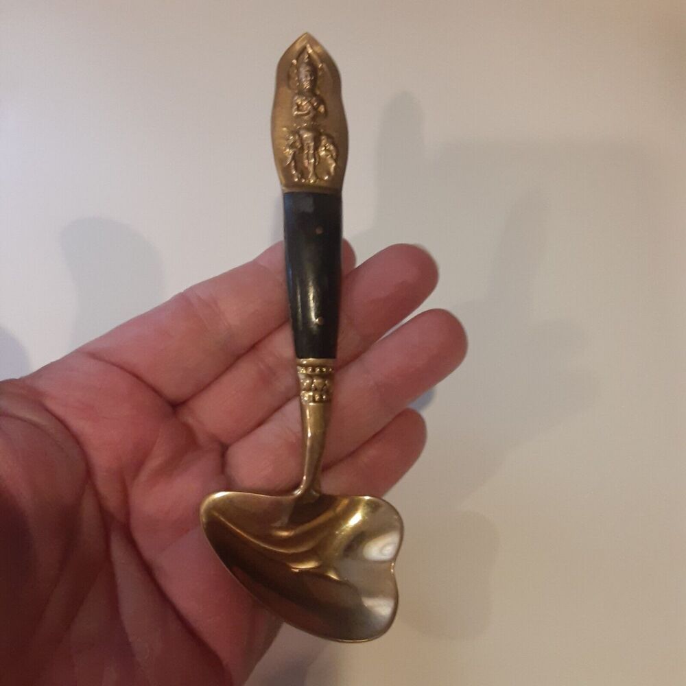 Vintage Siam Thailand Brass Spoon